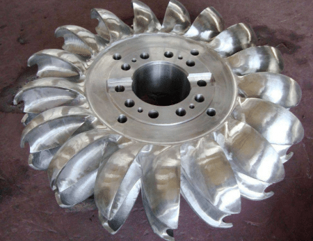 Runner and Buckets of Pelton Wheel Turbine