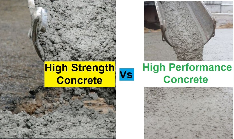High Strength and High Performance Concrete Materials and Difference