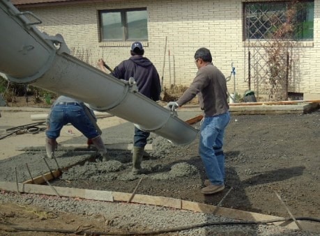 Pouring Concrete for Stamped Concrete