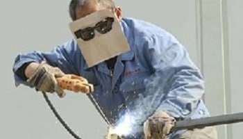 Face Shield for Welding Safety at Construction Site