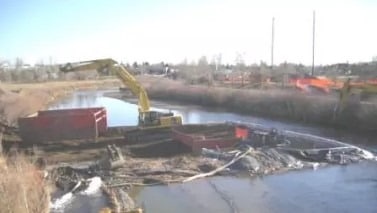 Sanitary Sewer Crossing Under Waterway