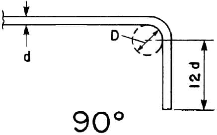 Standard hook, 90degree