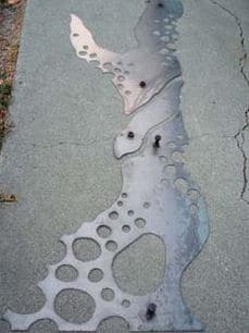Stencil for concrete sandblasting
