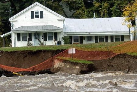 Safety of a house endangered by flood