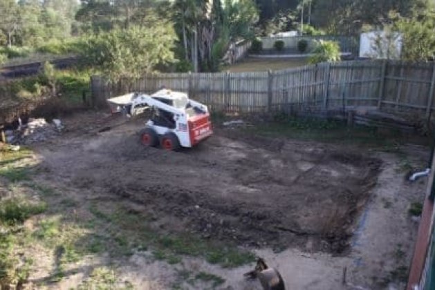 Preparing Construction Site for Concrete Slab for a Shed